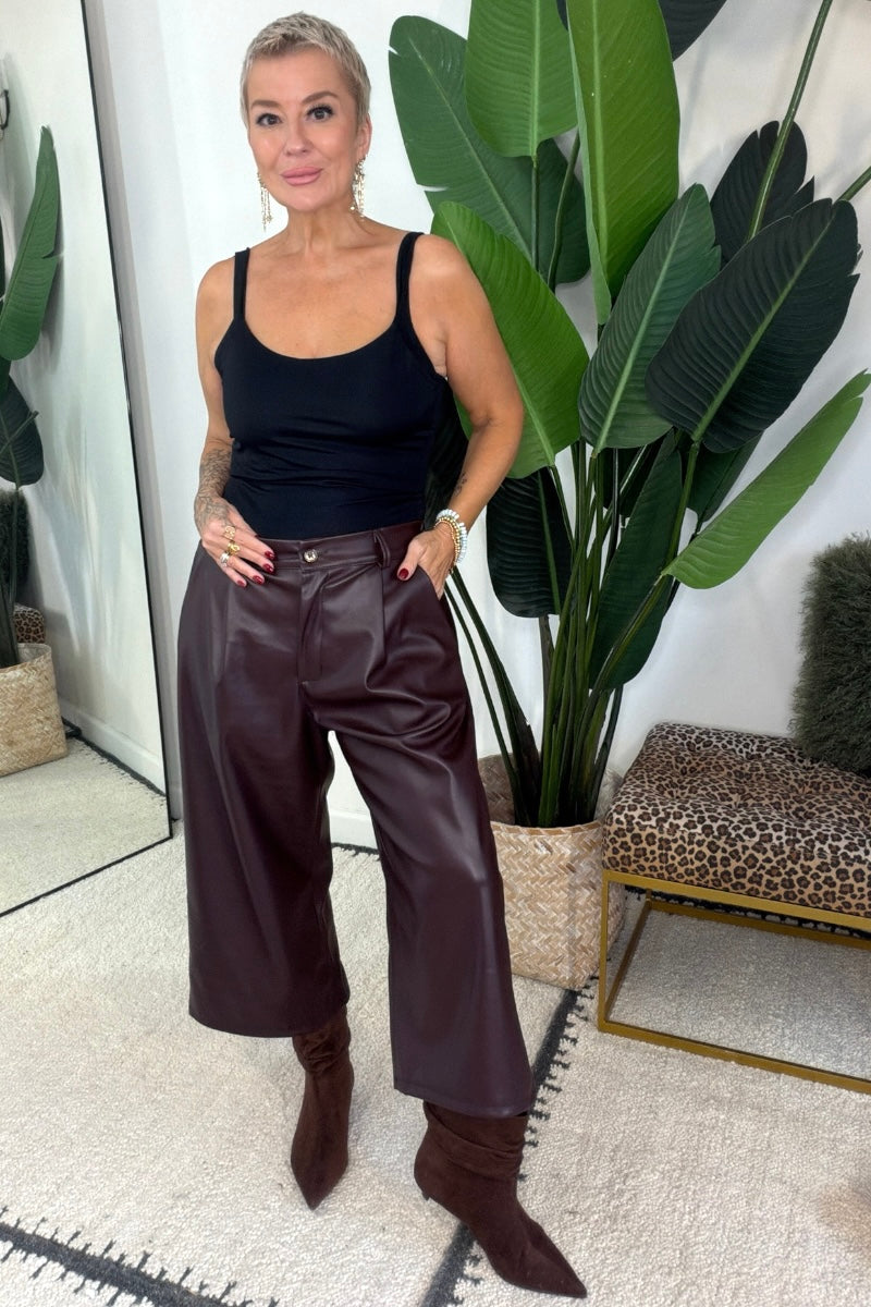 Thea Faux Leather Culottes