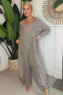 Jamie Linen Dungarees