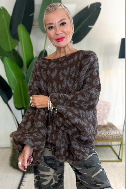 PRE - ORDER Leopard Slouchy Knit