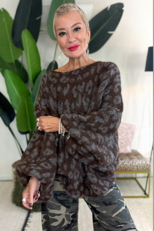 PRE - ORDER Leopard Slouchy Knit