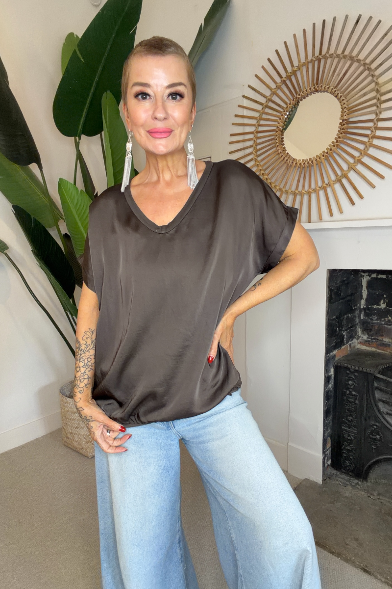Satin Front Tee