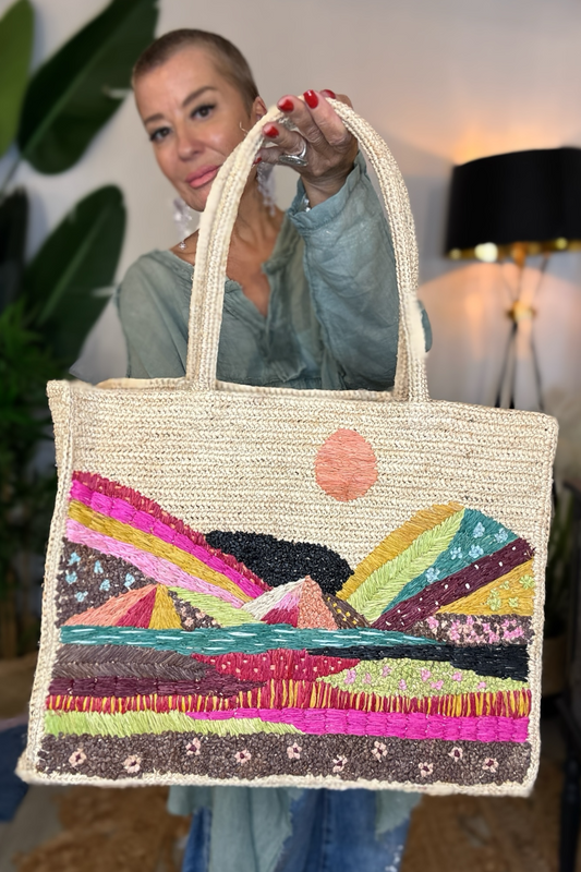 Limited Edition Sunset Basket Bag