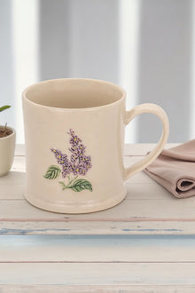 Lilac Flower Embossed Mug