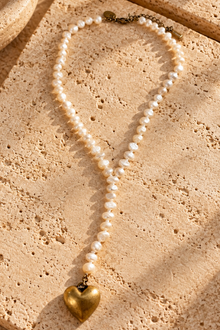 Bubble Heart Pearl Necklace