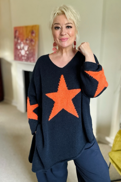 Amber Asymmetric Star Jumper