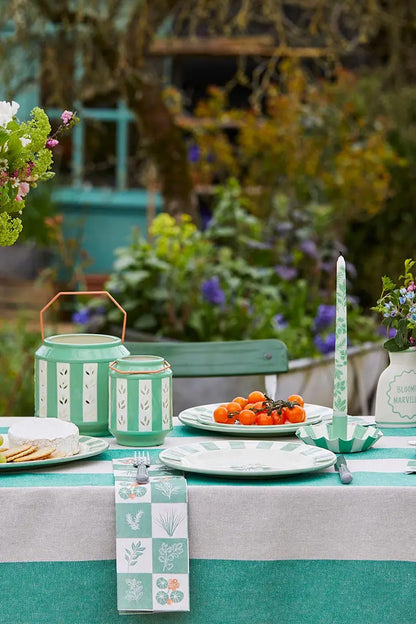 Green Enamel Lanterns Set