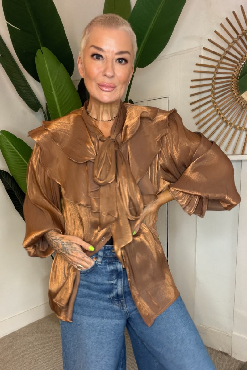 Fleur Double Ruffle Blouse