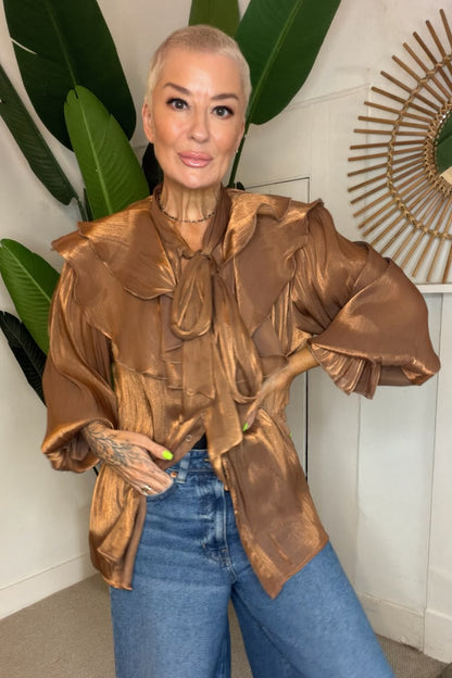 Fleur Double Ruffle Blouse