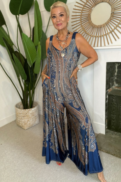 Paisley Print Jumpsuit