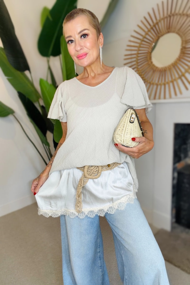Frenchie Asymmetric Layering Skirt