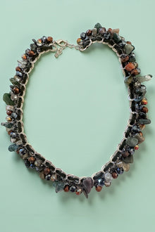 Sabina Stone Necklace - Green Mix