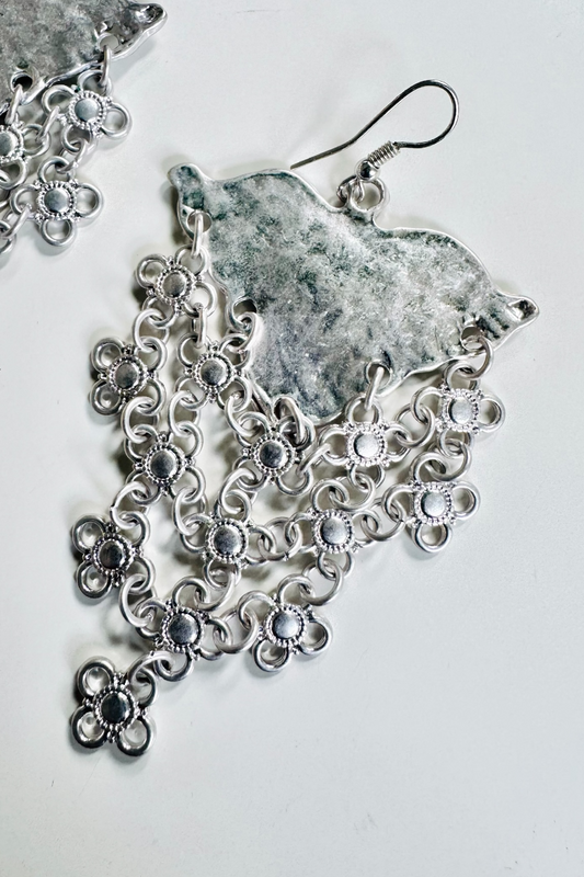 Silver Drift Cascade Earrings