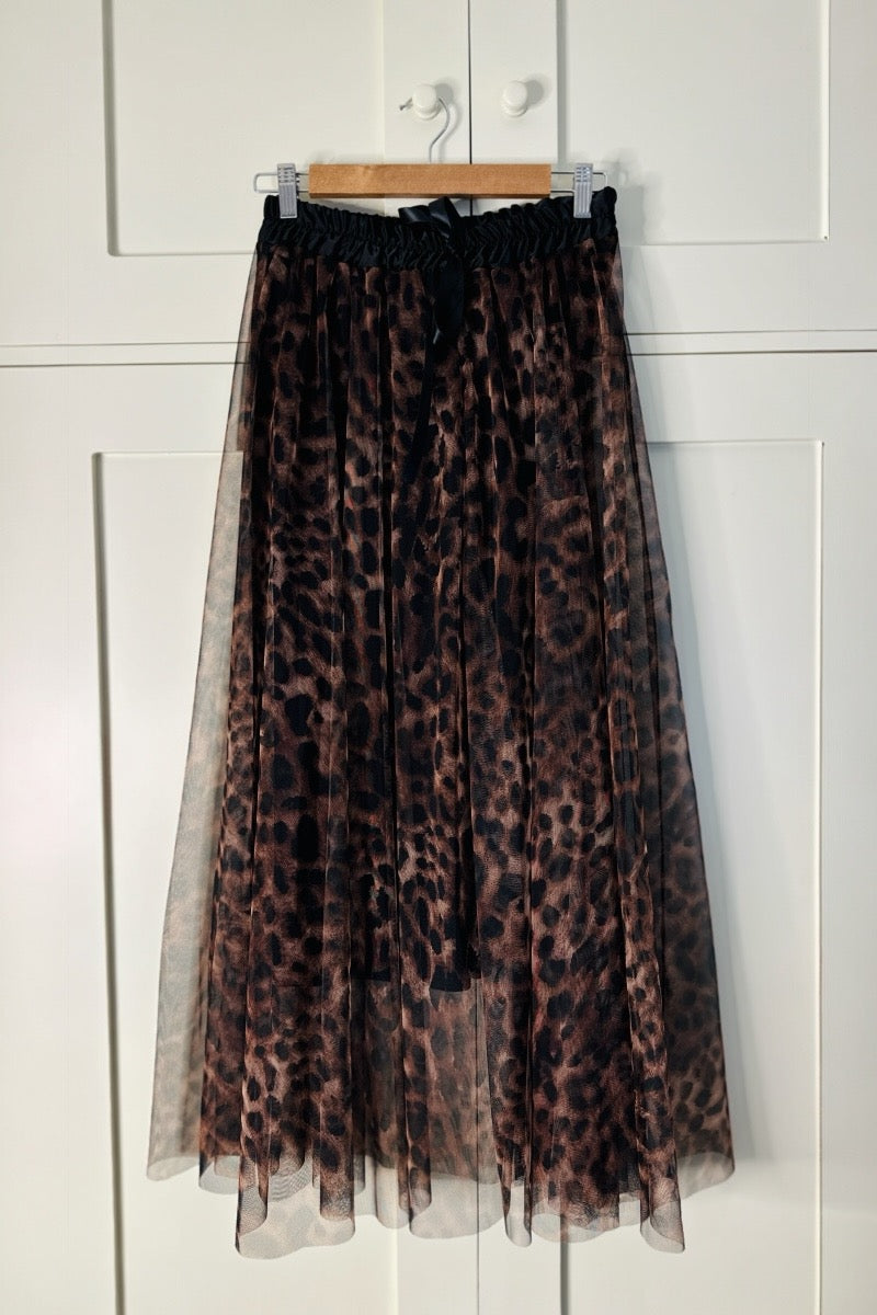 Ruby Leopard Print Maxi Skirt