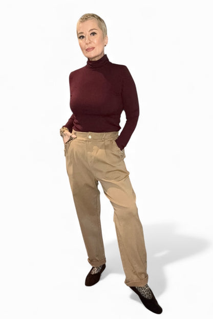 Frill Pocket Barrel Leg Trousers