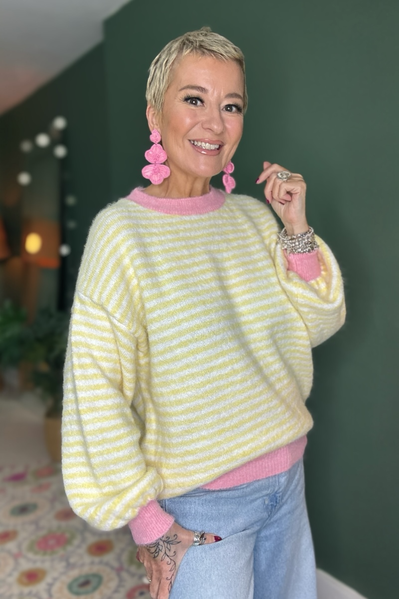 Cloudstripe Crew Neck Knit