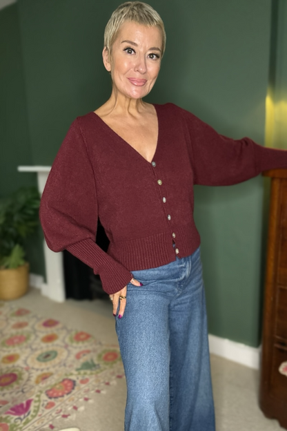 Balloon Sleeve Cardigan
