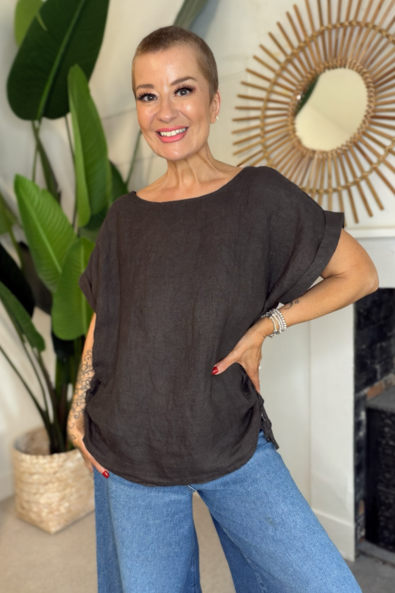 Cinched Breeze Linen Top