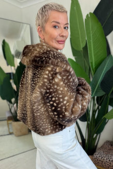 Fawn Faux Fur Cropped Jacket