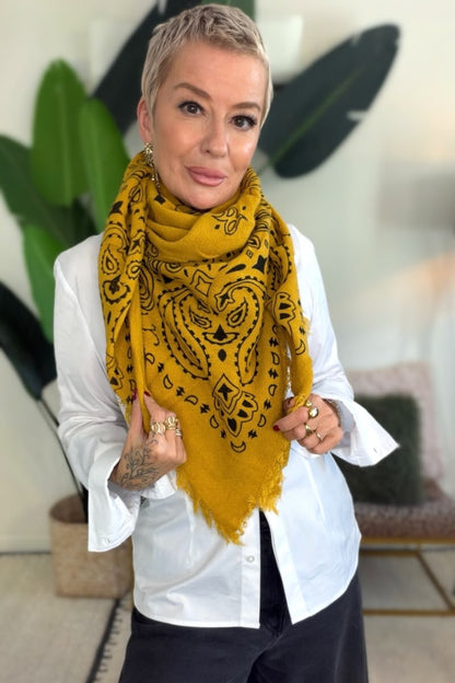 Paisley Woven Square Scarf
