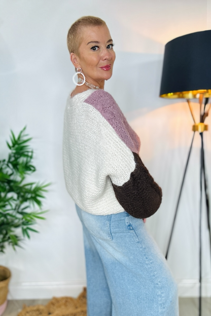 Comfy Colour Block Cardigan