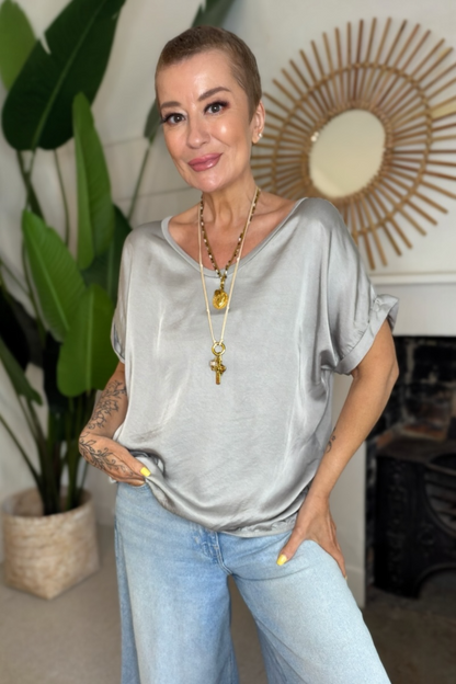 Satin Front Tee