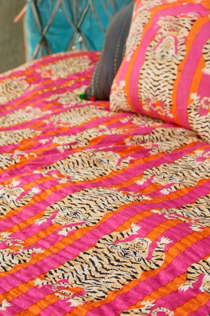 Tiger Stripe Kantha Bed Throw