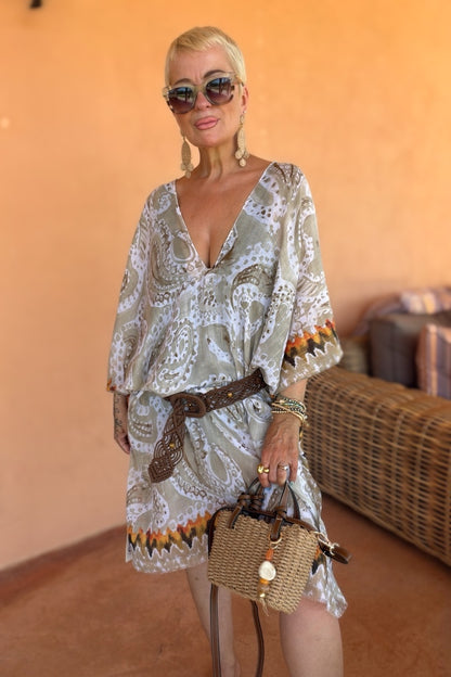 Paisley Ikat Kaftan