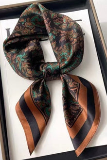 Vintage Paisley Square Silk Touch Scarf