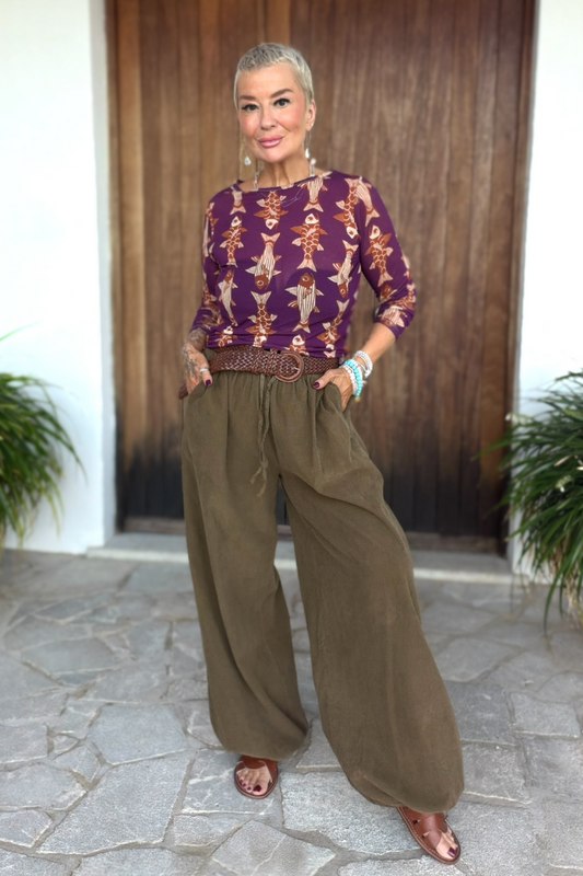 Cord Cuff Trousers