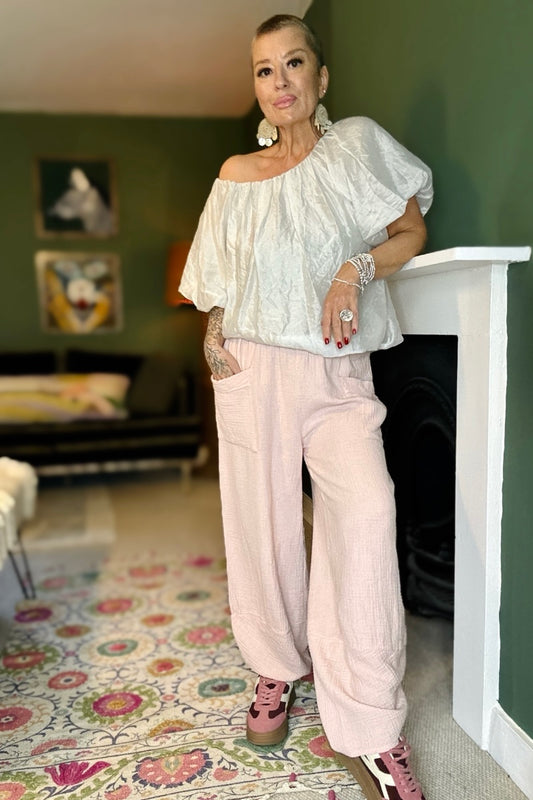 Cotton Waffle Brooke Balloon Pants