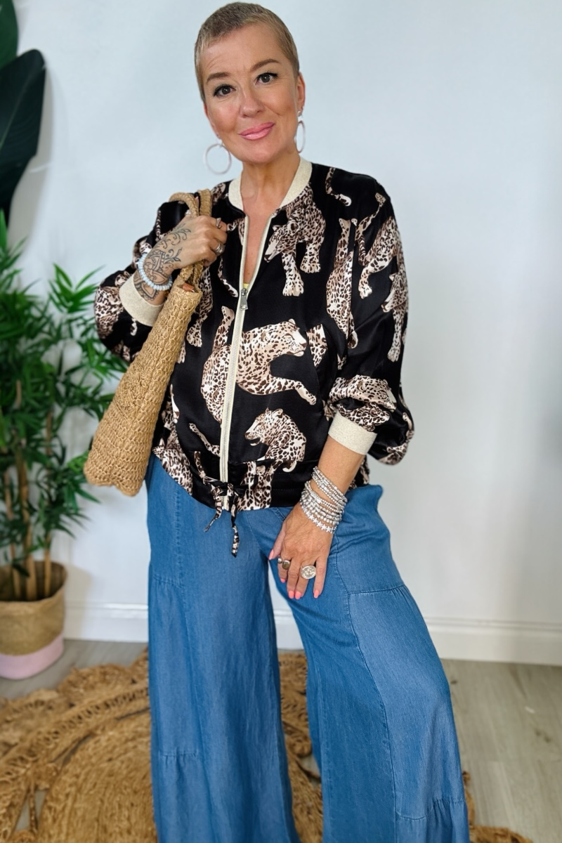 Leopard Bomber Jacket