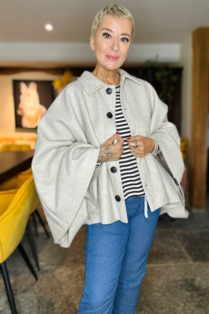 Reeva Poncho Cape Coat