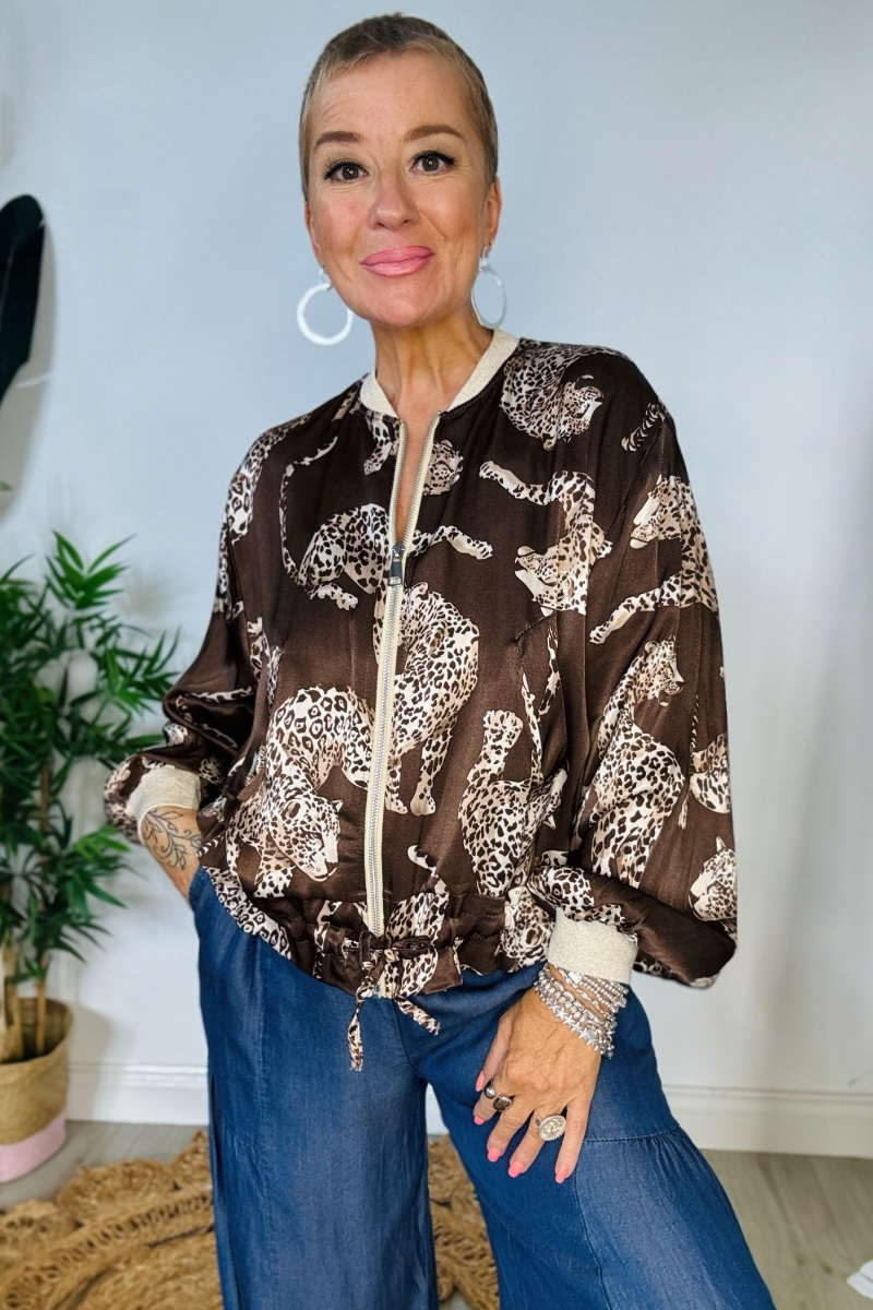 Leopard Bomber Jacket