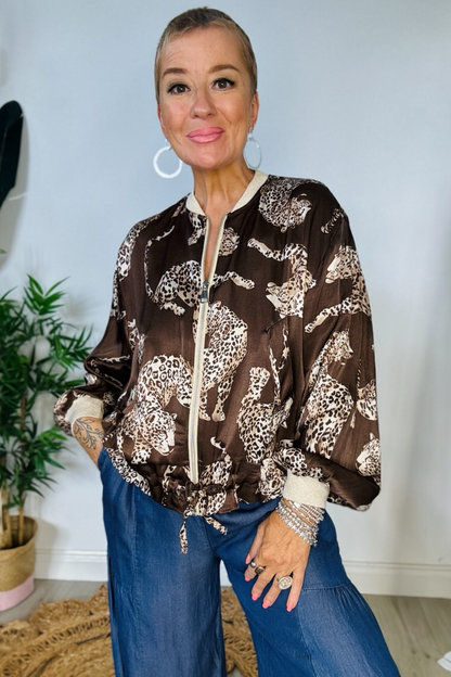 Leopard Bomber Jacket