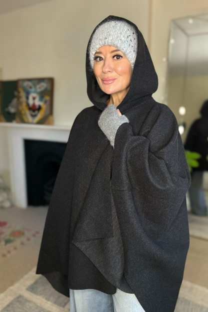 Claudia Hooded Cape Coat