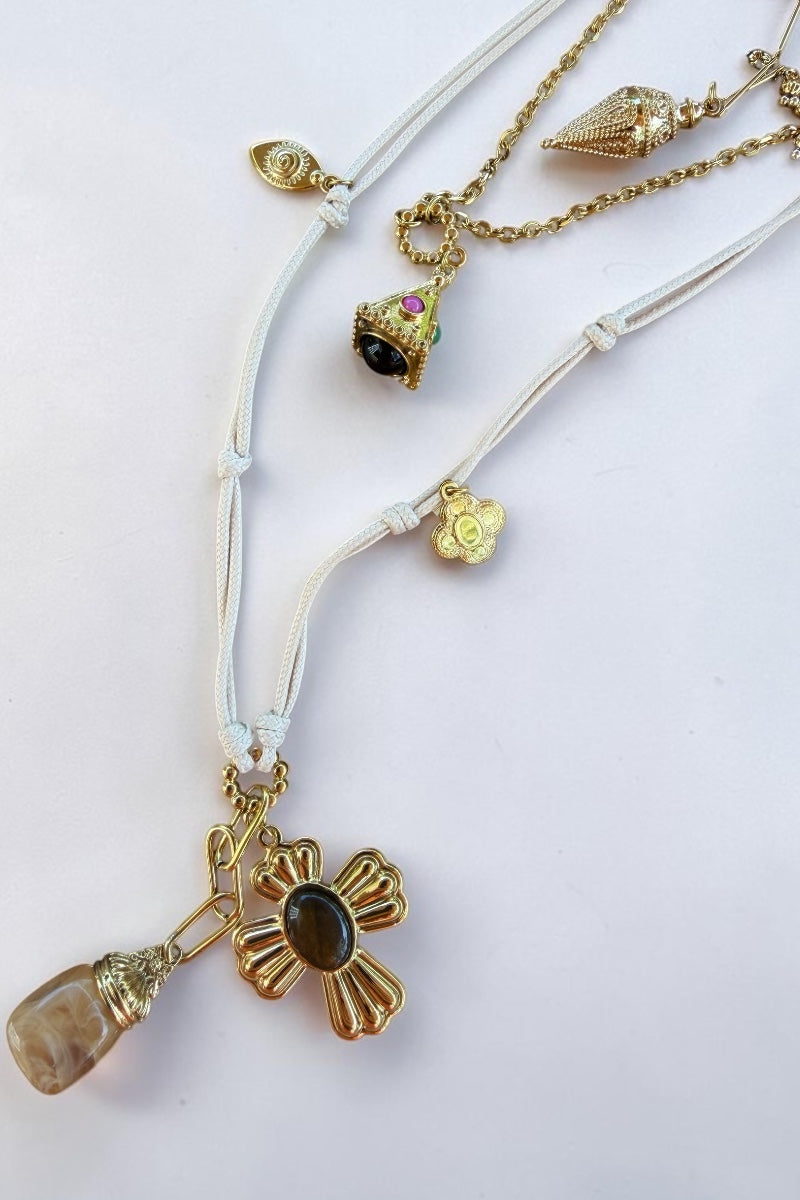 Golden Eclipse Layered Necklace