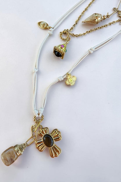 Golden Eclipse Layered Necklace