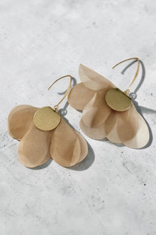 Light Weight Sheer Fabric Flower Earrings