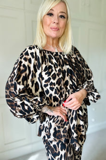 Leopard Print Bardot Top
