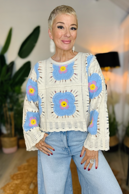 Flower Power Crochet Jumper