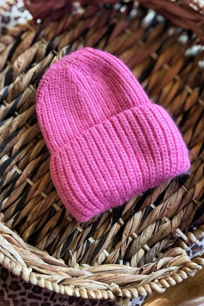 Cashmere Ribbed Beanie
