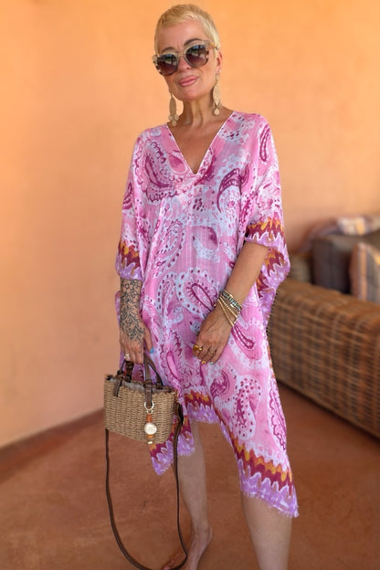 Paisley Ikat Kaftan