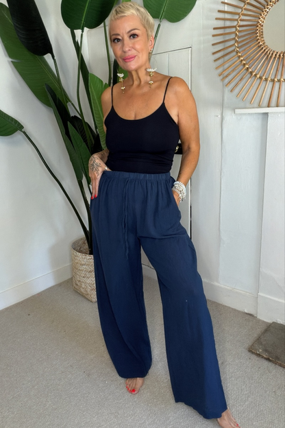Relaxed Fit Cotton Trousers