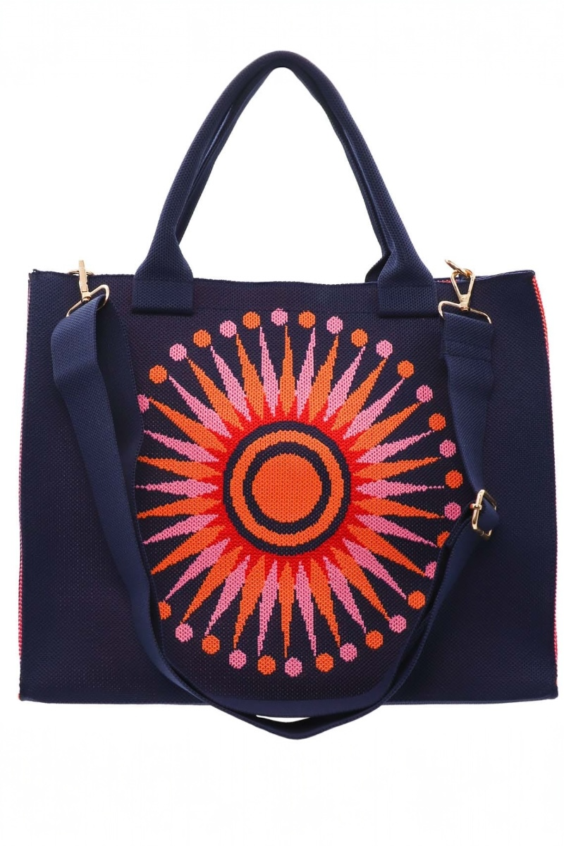 Constellation Medium Tote Bag - Sunburst Navy