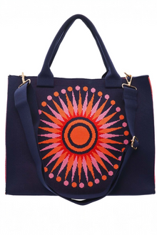Constellation Medium Tote Bag - Sunburst Navy