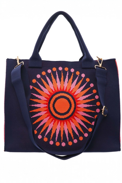 Constellation Medium Tote Bag - Sunburst Navy