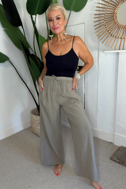 Relaxed Fit Cotton Trousers