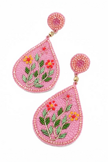 Bohemian Flower Embroidered Earrings
