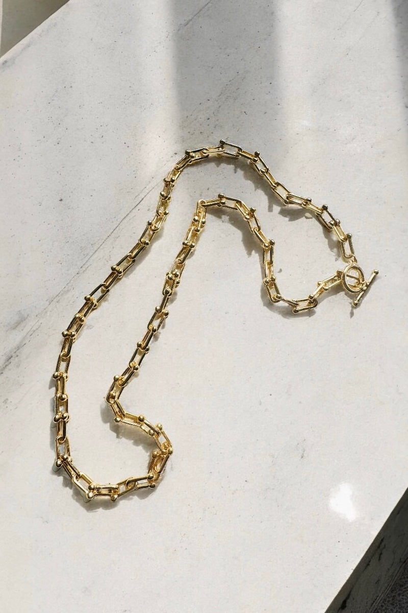 Big Metal London Link Chain Necklace