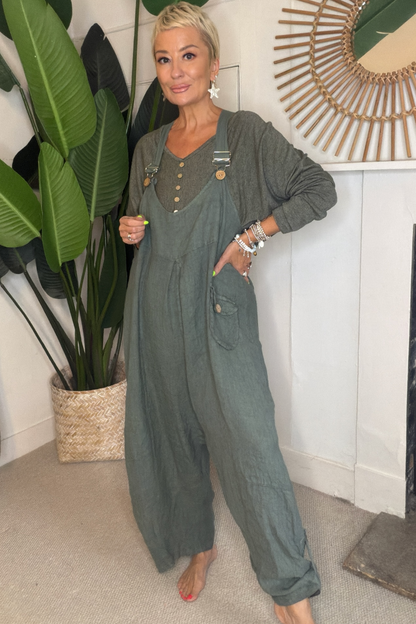 Jamie Linen Dungarees